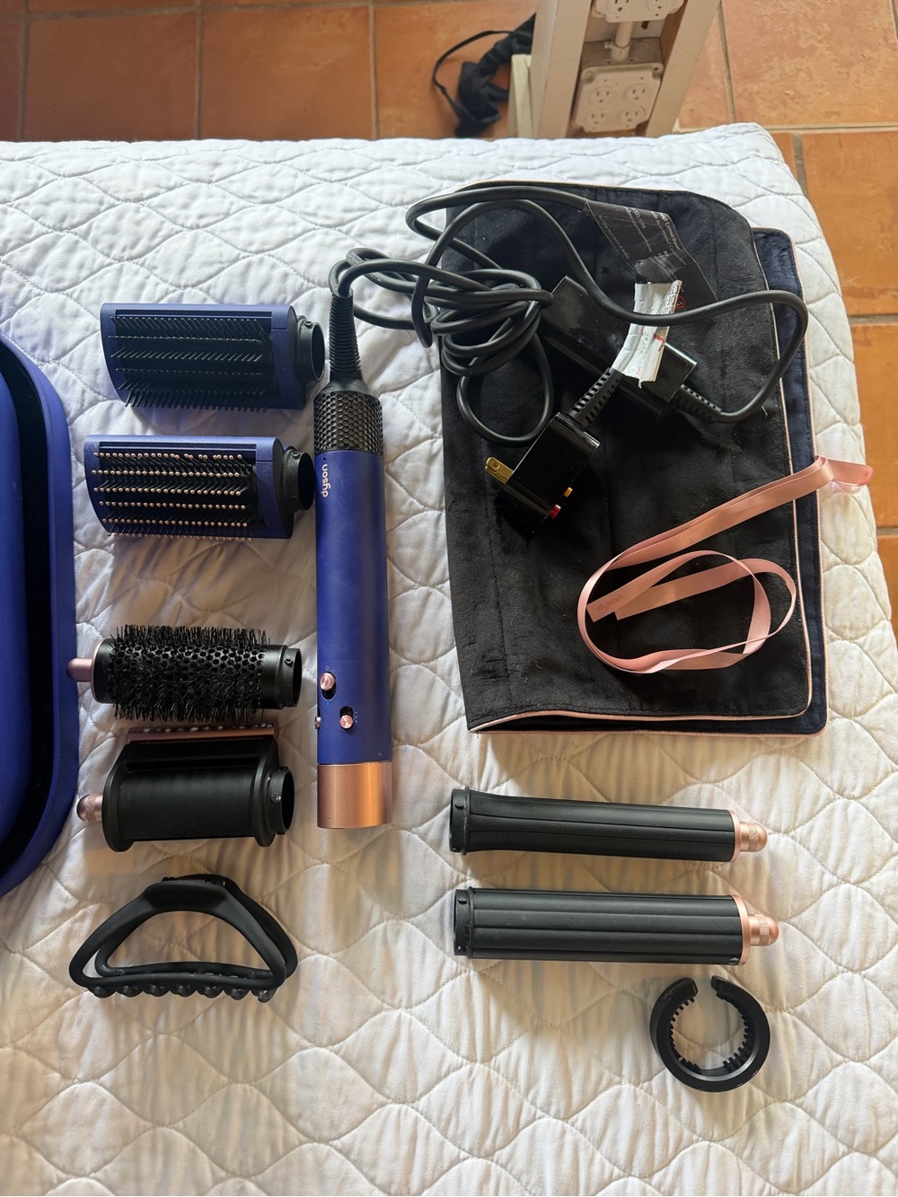 Dyson Blue and Rose Gold Airwrap